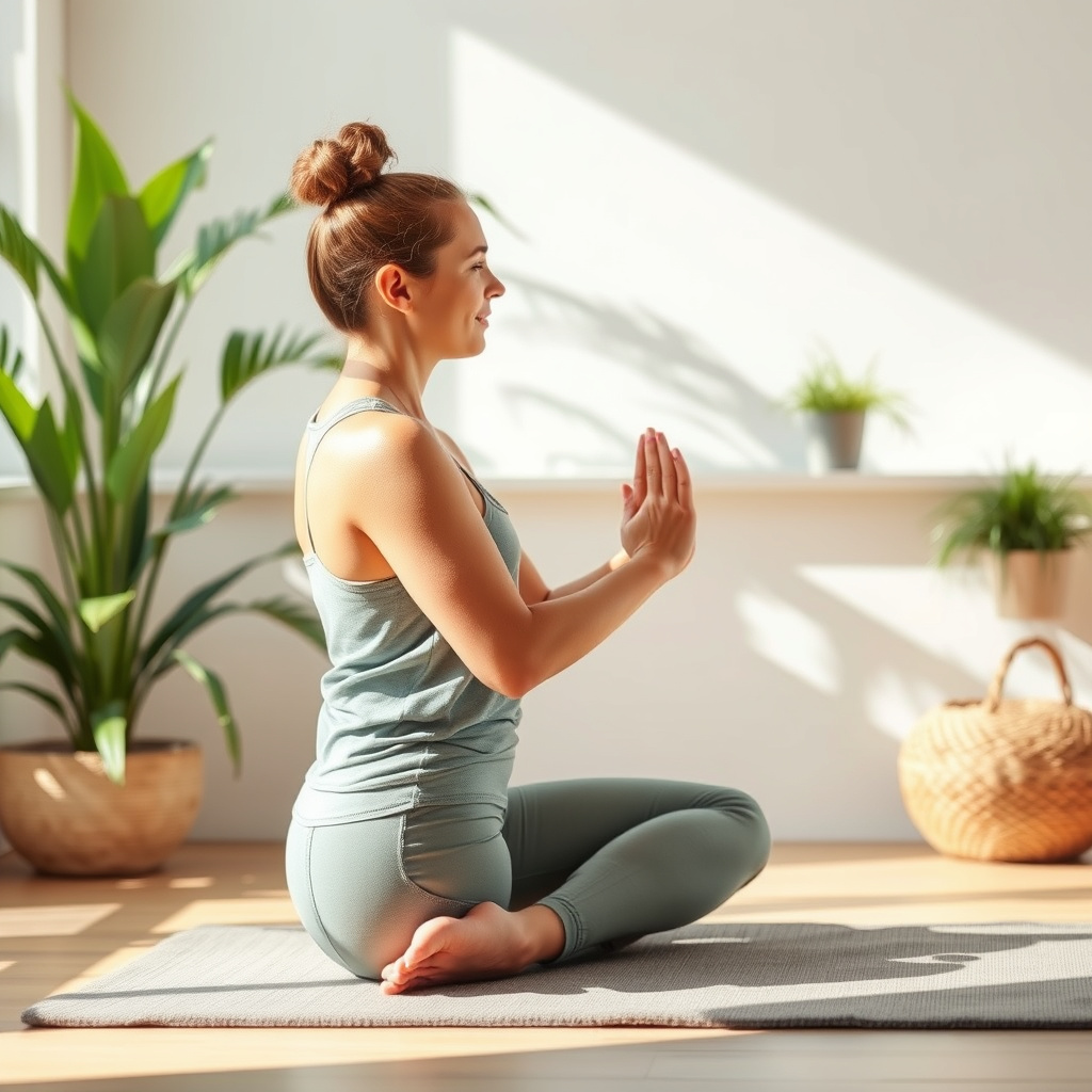 Healthy lifestyle yoga meditation